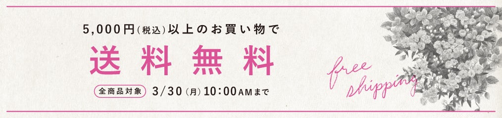 5,000円（税込み）以上のお買い物で送料無料キャンペーン 2026/3/30 10:00AMまで