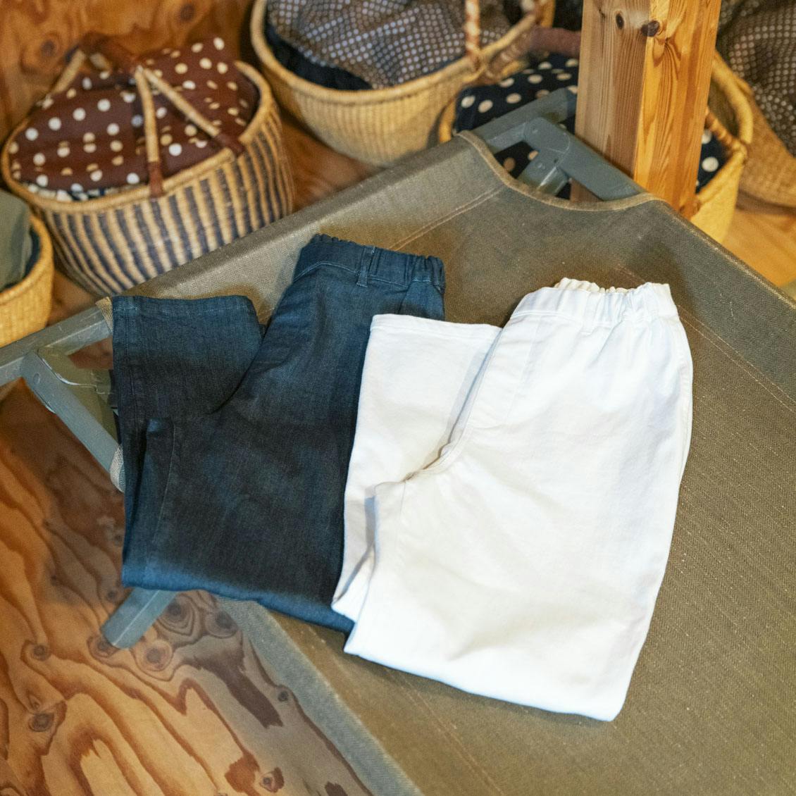 北欧、暮らしの道具店「動きやすくて、あったかい」裏起毛のペグパンツ