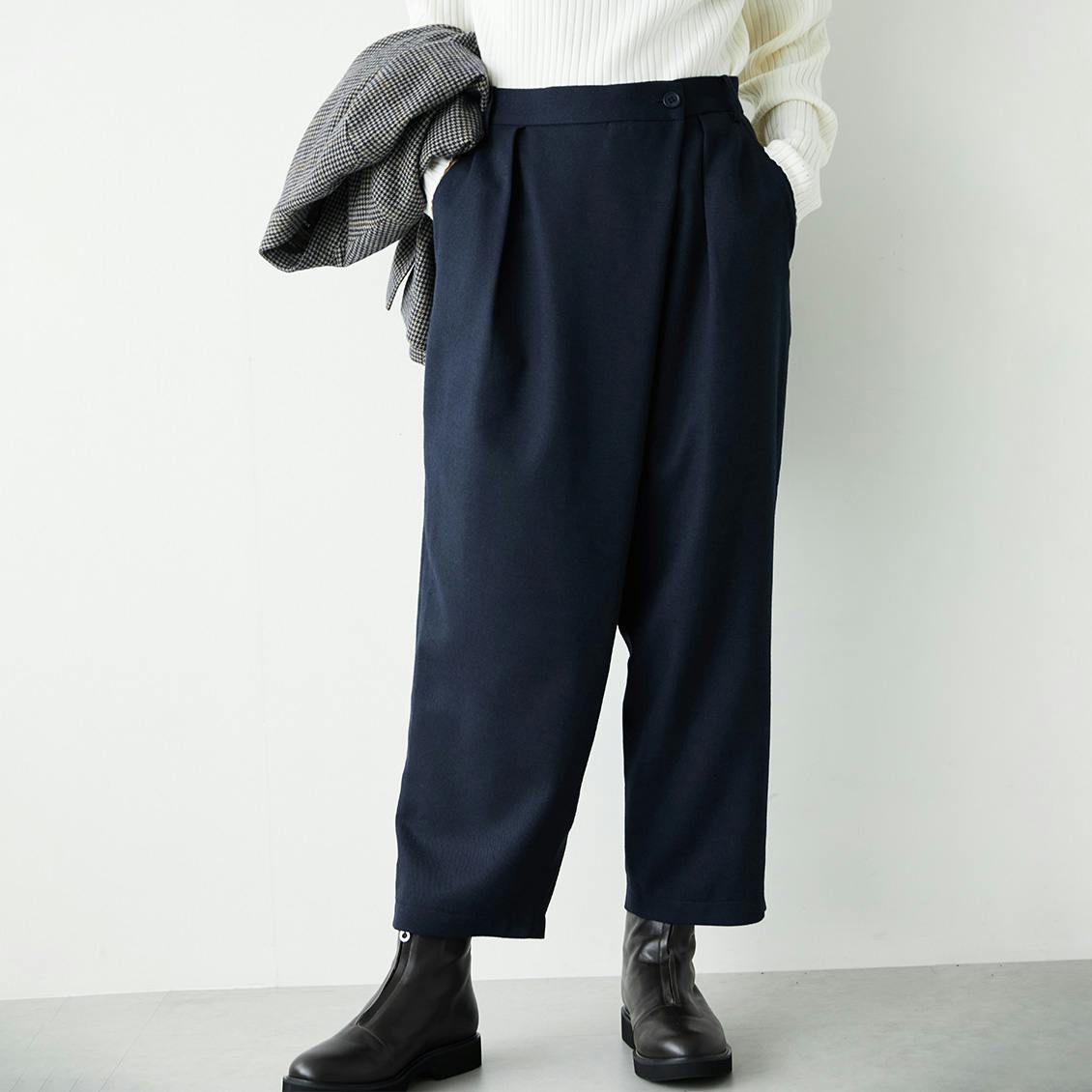 【新商品】今はきたい絶妙テーパードシルエット。「技ありラップパンツ」が新登場です