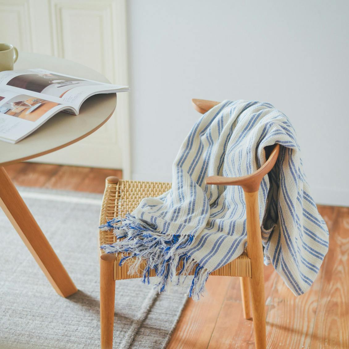 織り目にきゅんとする loomerのコットンブランケット