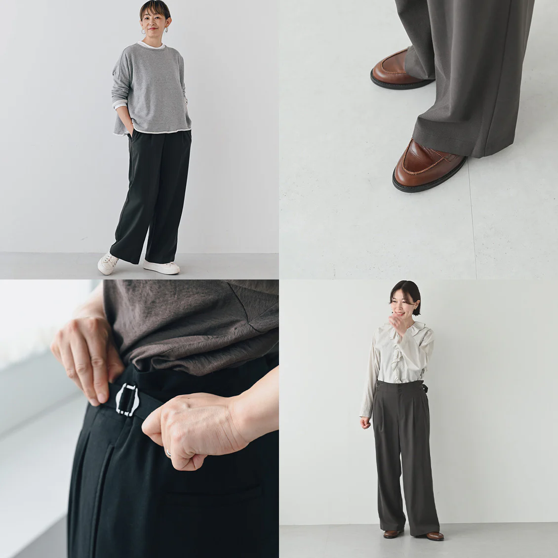 【着用レビュー】ツータックワイドパンツを5名が試着してみました