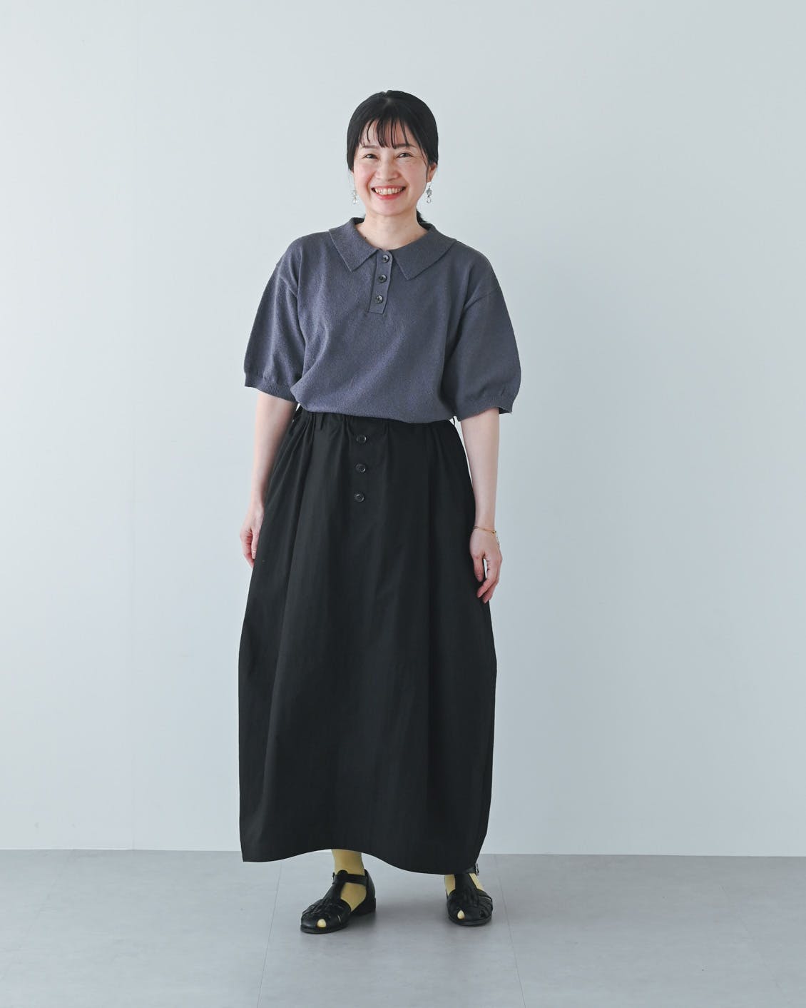 【未使用】北欧、暮らしの道具店 コーデの主役にしたい大人のためのコクーンスカート コーデの主役にしたい、大人のためのコクーンスカート