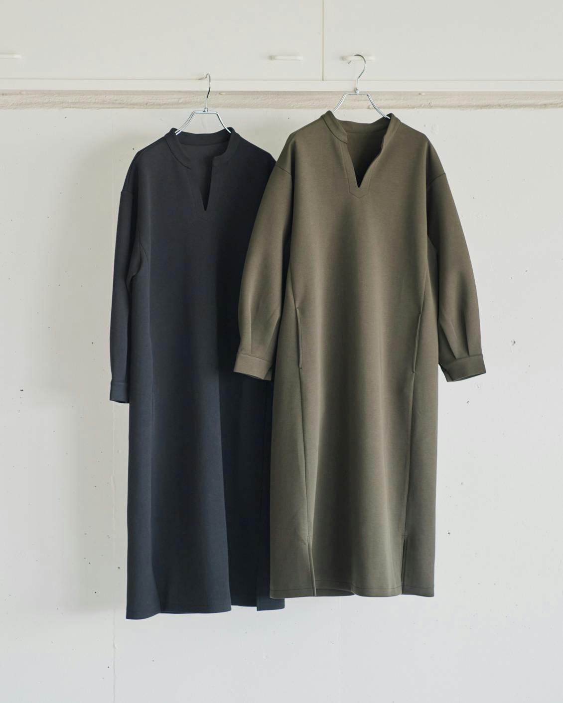 着用レビュー】ポンチ素材のワンピースを5名のスタッフが試着しました