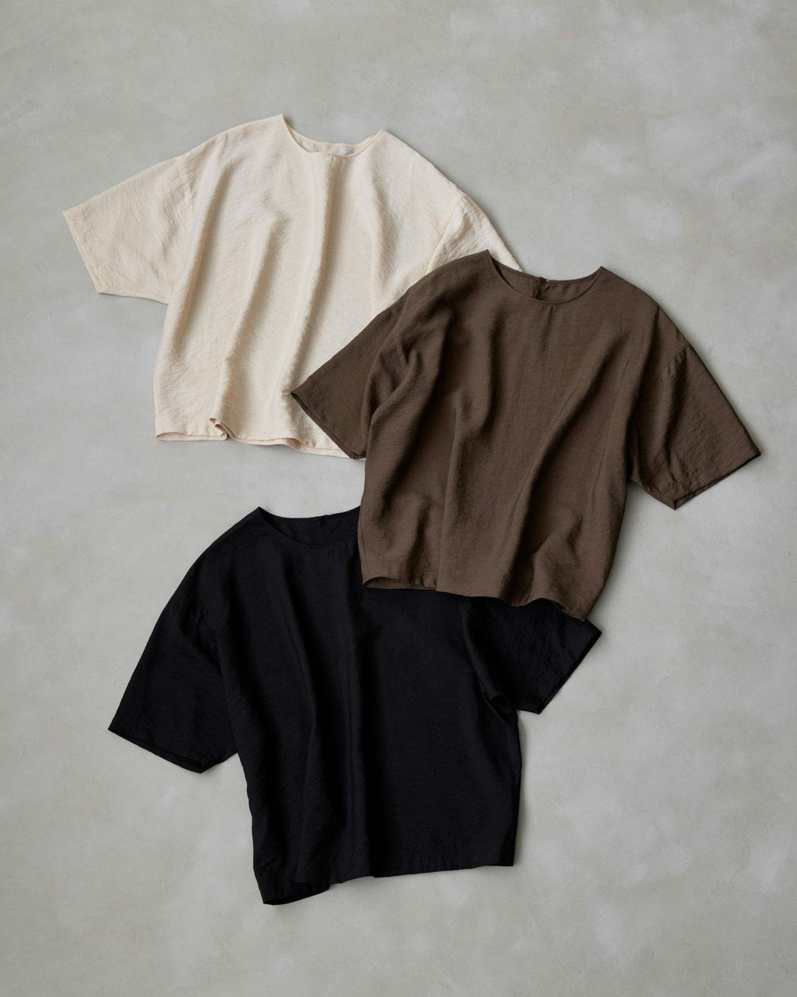 北欧暮らしの道具店　きれい色のTシャツブラウス　ピンク 着用レビュー】今すぐ活躍、秋までOK！新色「Tシャツブラウス