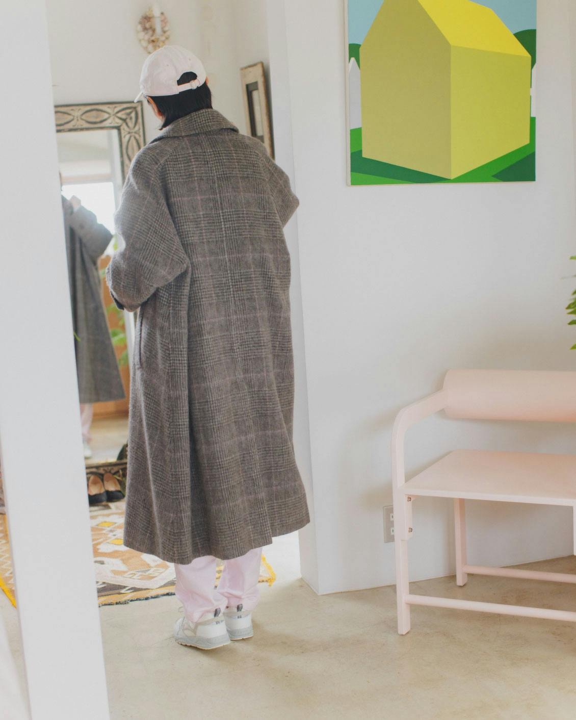 あの人が着てみたら】軽くてあたたか。毎日たよれるチェック柄のコート