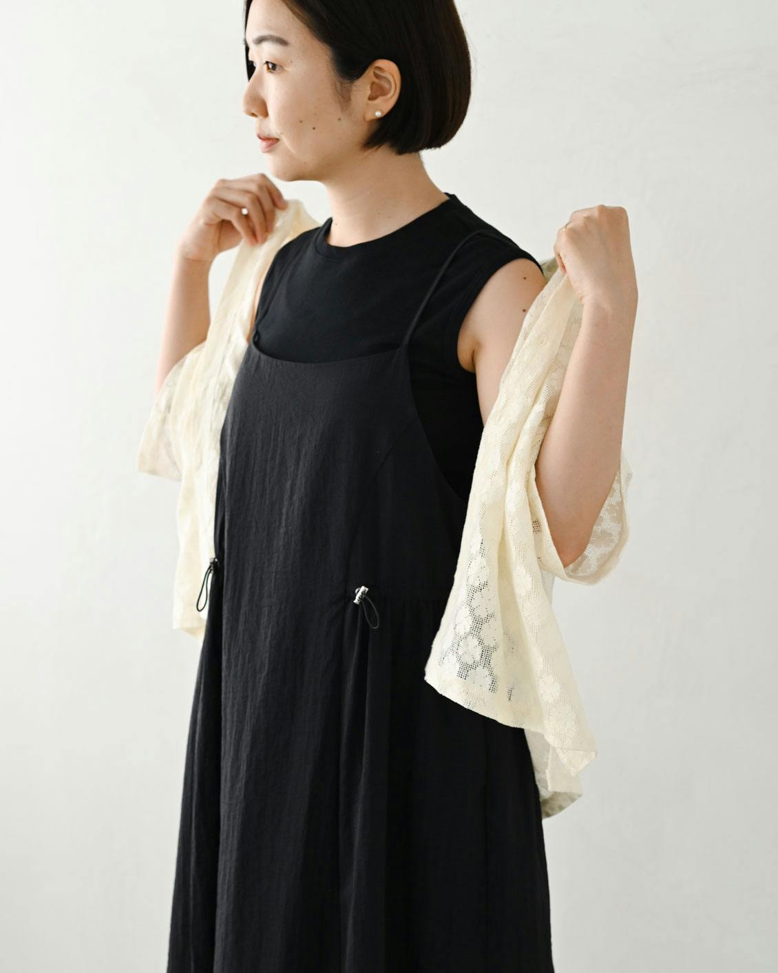 着用レビュー】軽やか素材のキャミワンピースを身長の異なる5名