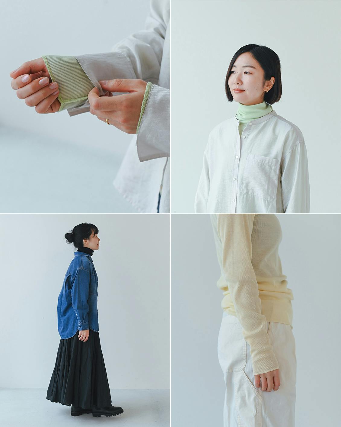 着用レビュー】MEYAMEのソフトリブタートルネックを3名のスタッフが