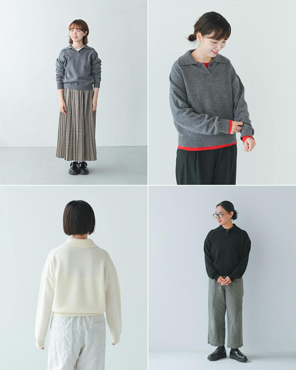 北欧暮らしの道具店　とろみ素材のピンタックブラウス 着用レビュー】とろみ素材の「ピンタックブラウス」を身長違いの