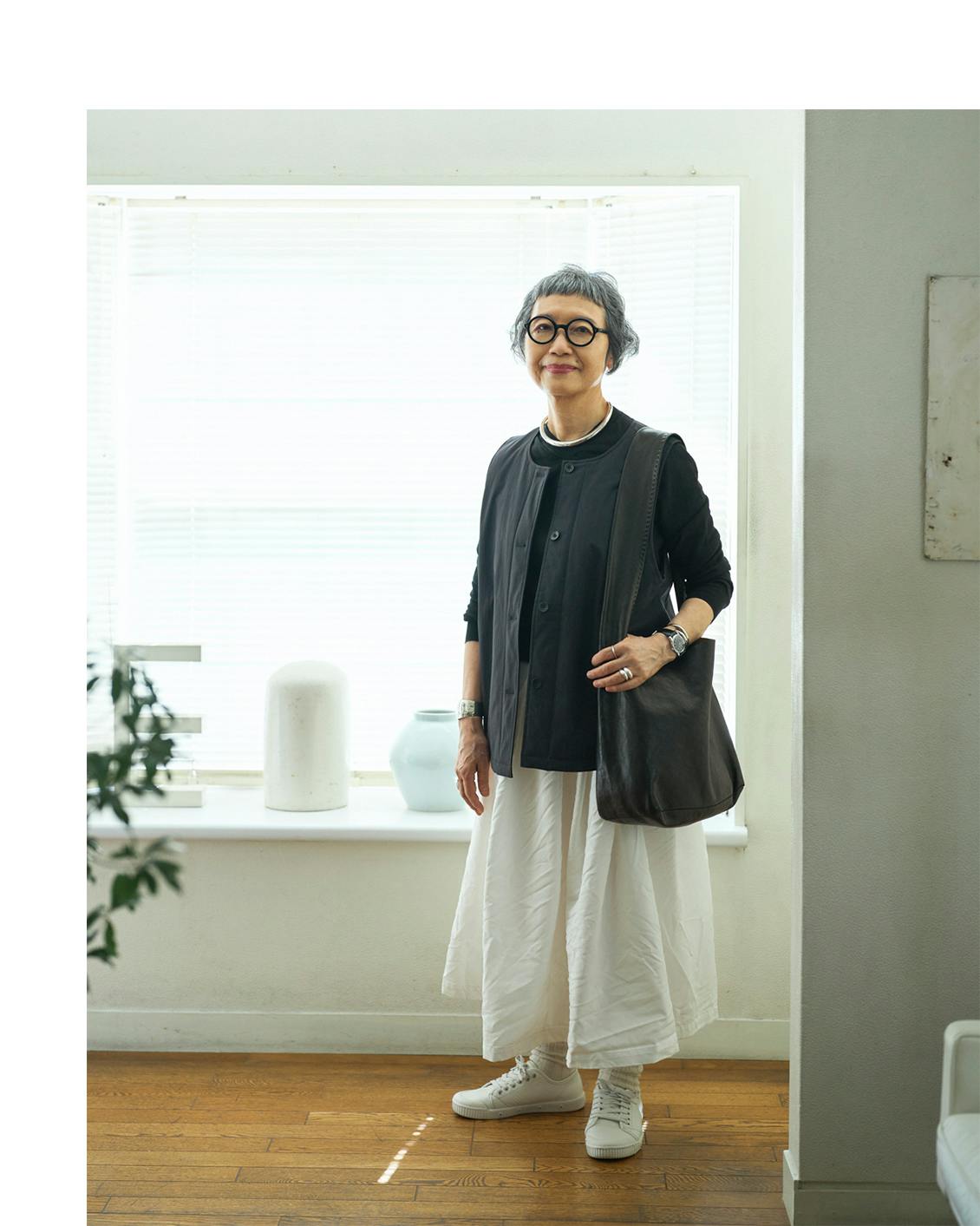 あの人が着てみたら】大人が欲しいベーシック。中綿ベスト付きの軽やか