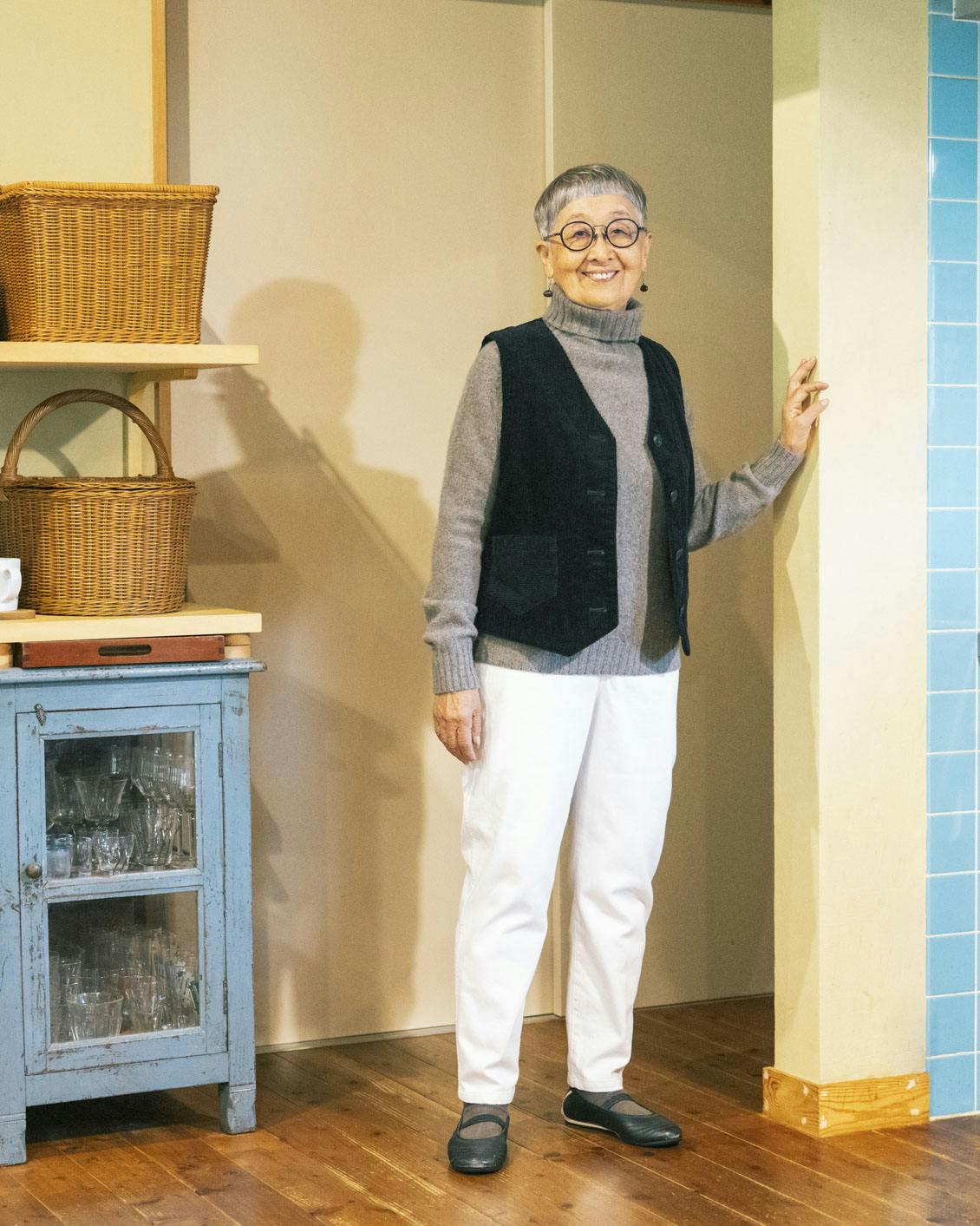 あの人が着てみたら】元気な色で冬もおしゃれを楽しみたい。 德田民子