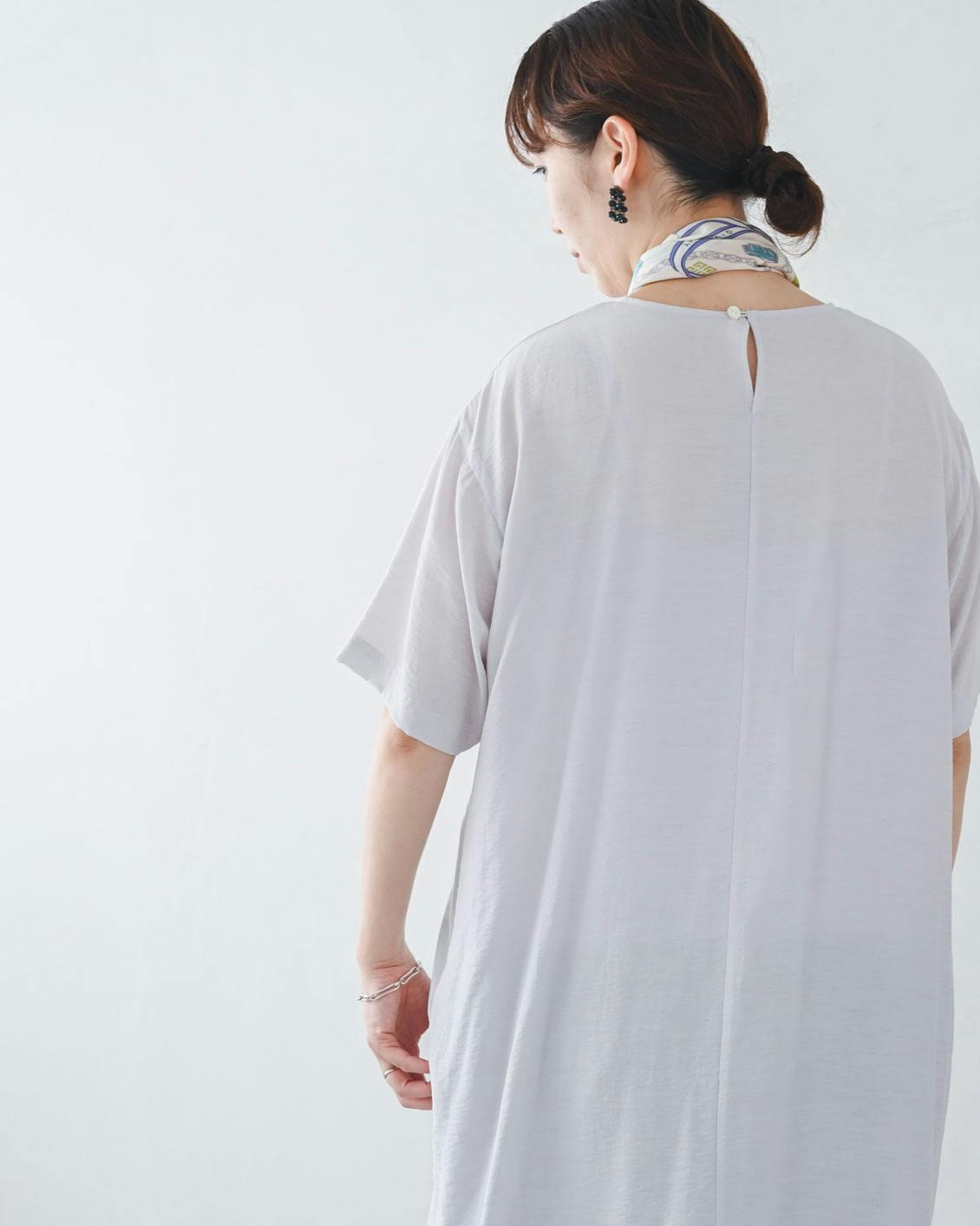 北欧暮らしの道具店「涼しさも、品のよさも」ハーフスリーブのボックスワンピース 涼しさも、品のよさも」ハーフスリーブのボックスワンピース
