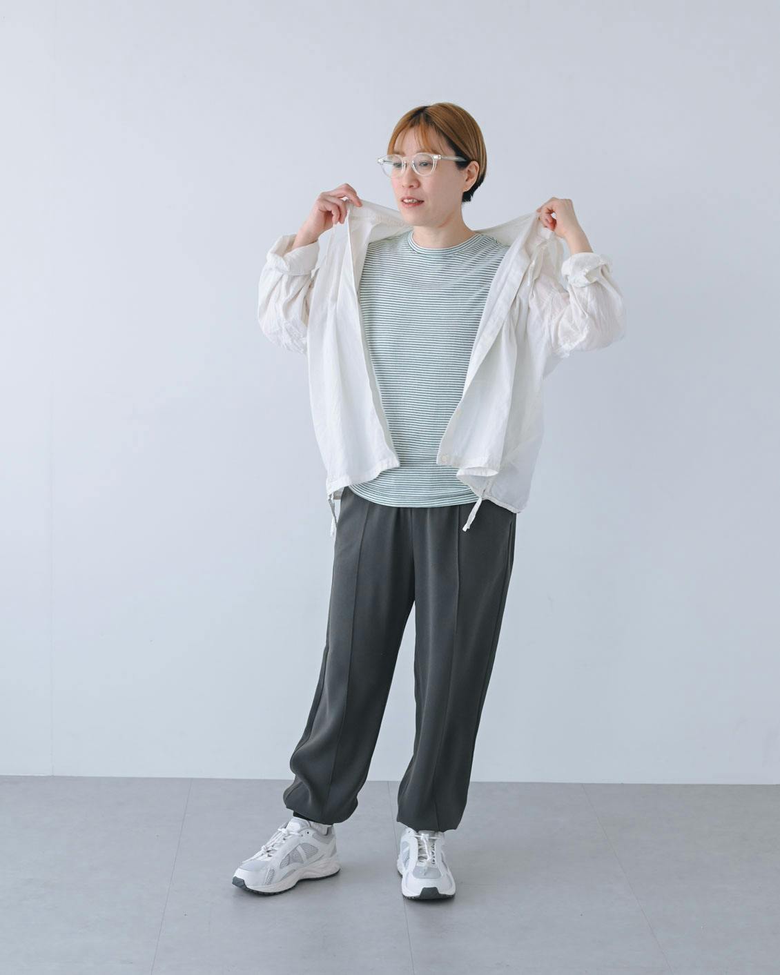 着用レビュー】德田民子さんとつくった「上品ジョガーパンツ」を6名が
