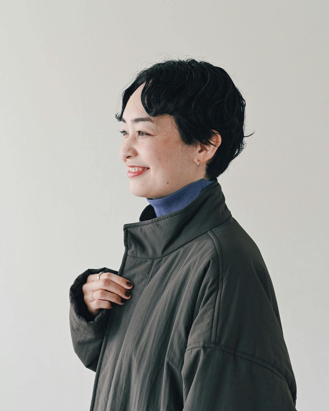 着用レビュー】āta（アタ）の中綿コートを身長の異なる3名が試着しま