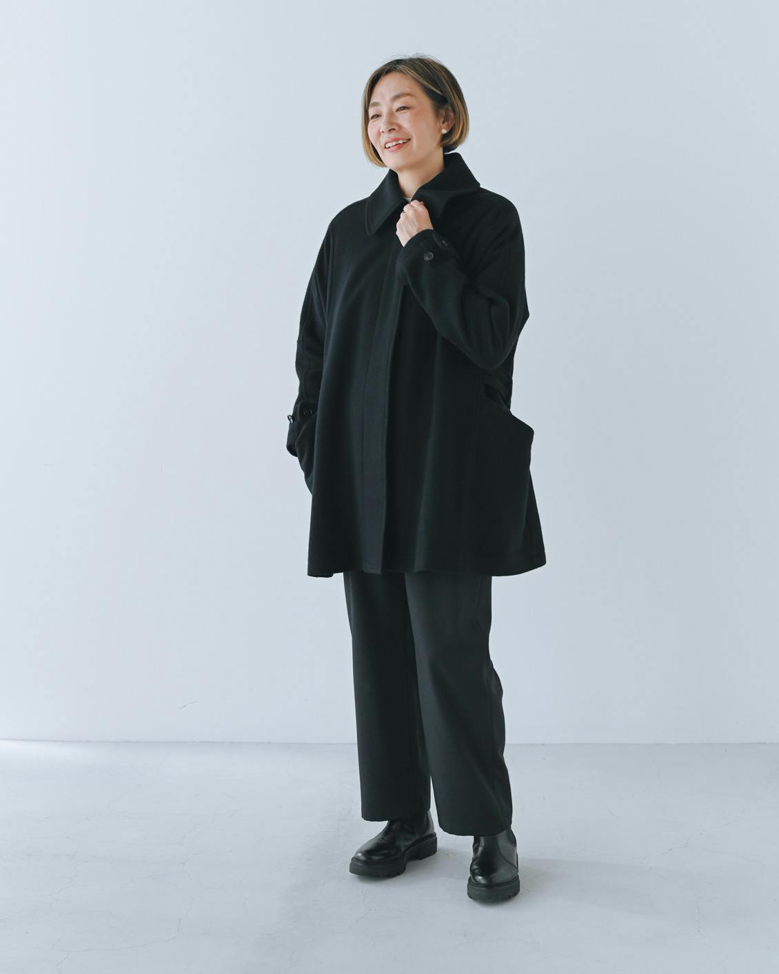 着用レビュー】foufouスタッフも一緒に6名がウールコートを着ました