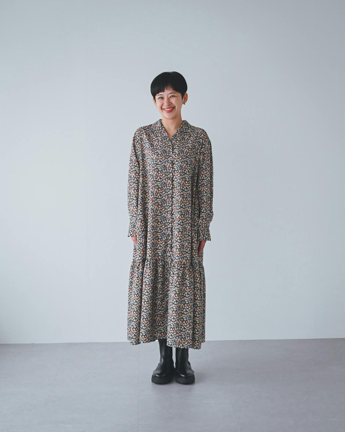 \試着のみ/ 20,570円 北欧暮らしの道具店　大人のための柄ワンピース 着用レビュー】大人の花柄ワンピースを、6名のスタッフが試着しました