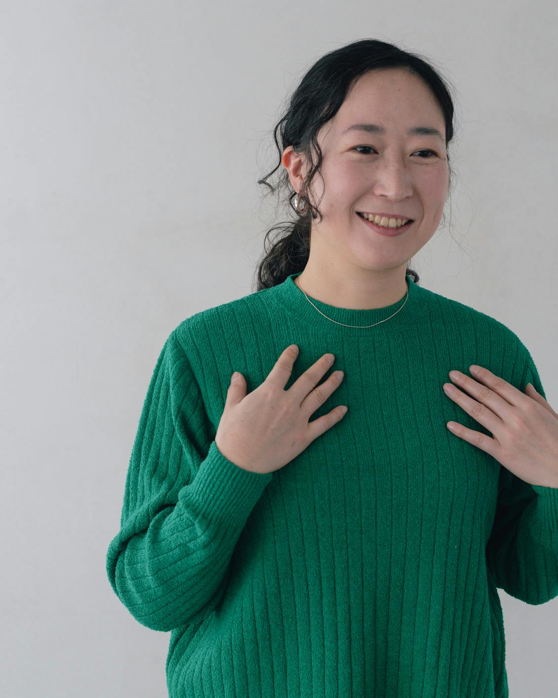 着用レビュー】リブ見えニットを身長別に4名が着てみました！ - 北欧