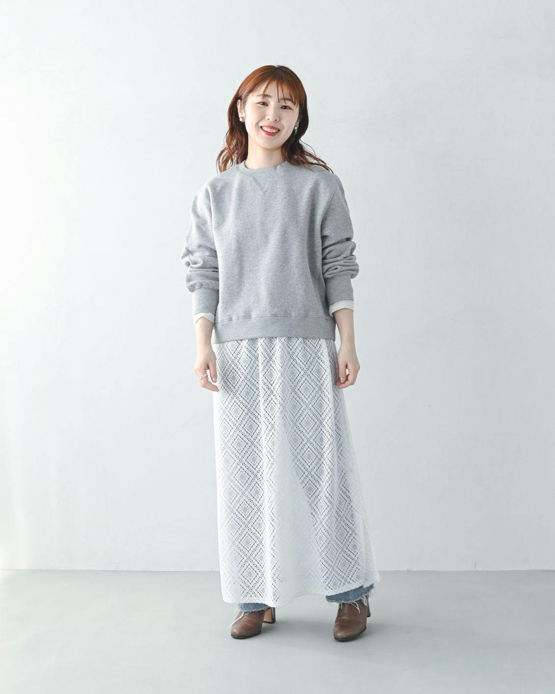 着用レビュー】2サイズ展開。「ふんわり素材の定番スウェット」を5名が