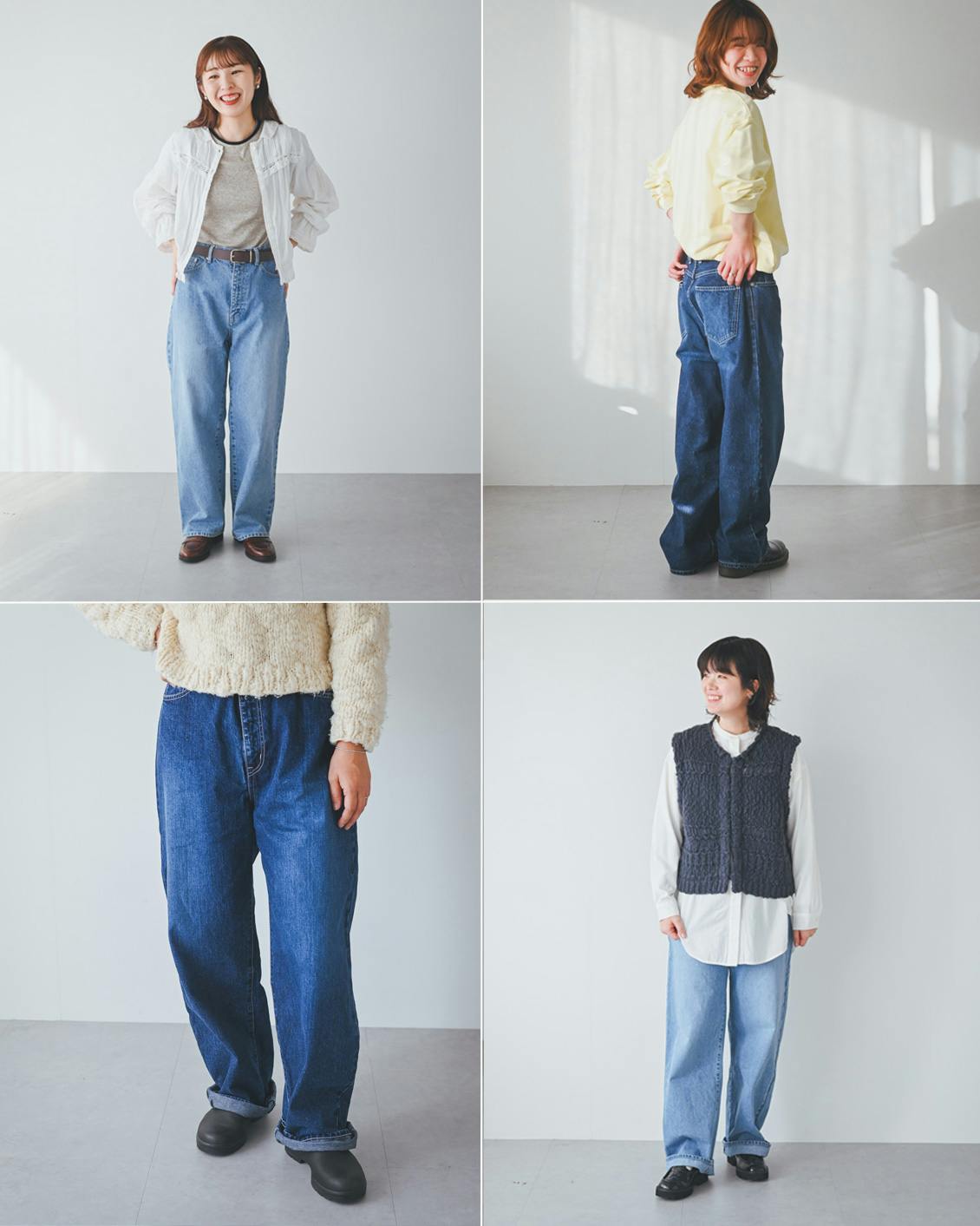 【着用レビュー】ストレートデニムを身長別7名が着てみました