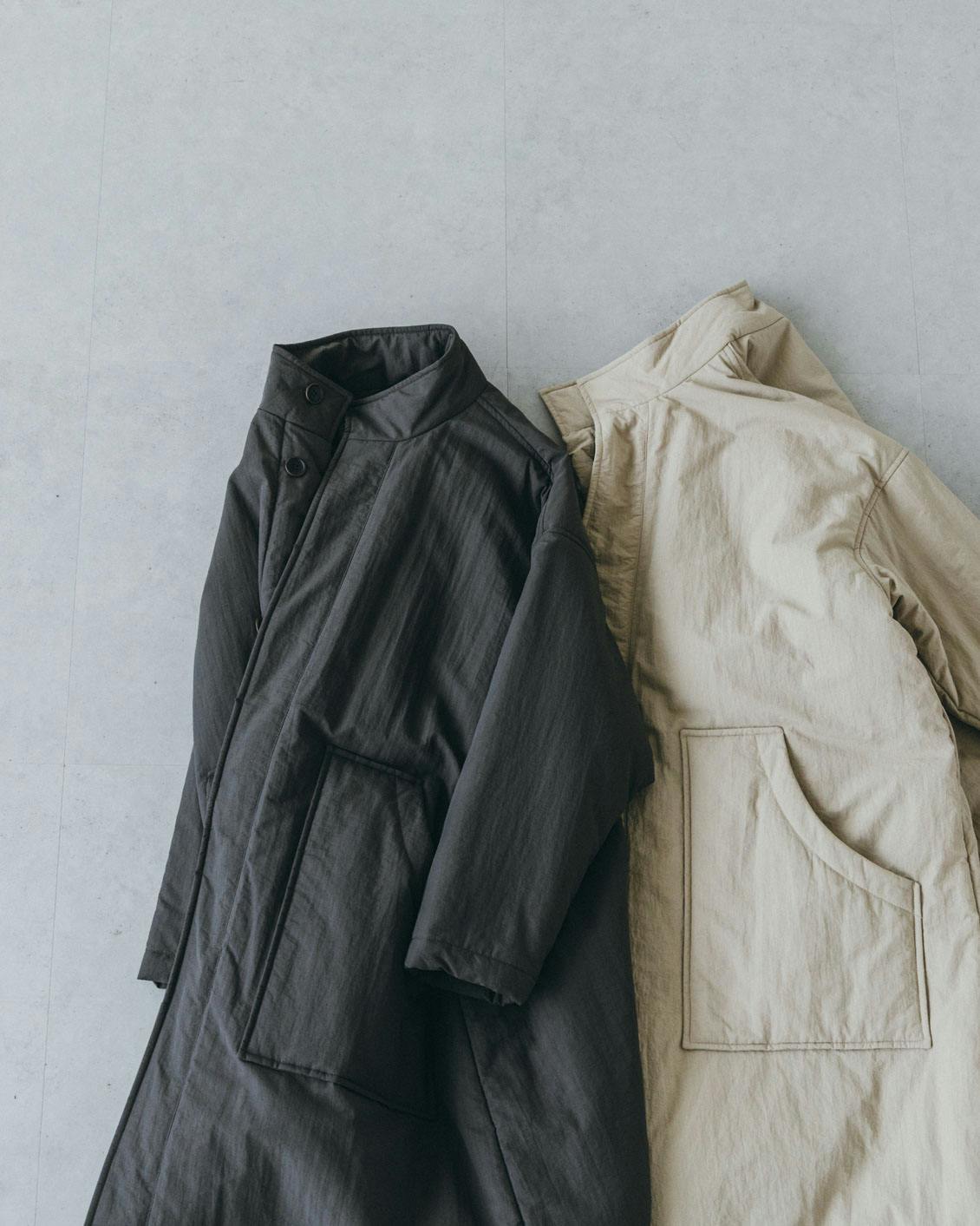 着用レビュー】āta（アタ）の中綿コートを身長の異なる3名が試着しま