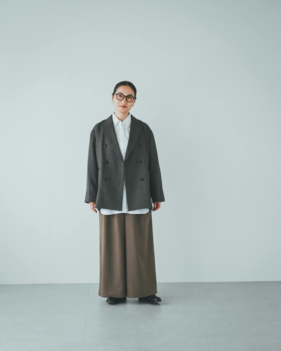 新品】北欧暮らしの道具店 ダブルジャケット / オリーブブラウン（S