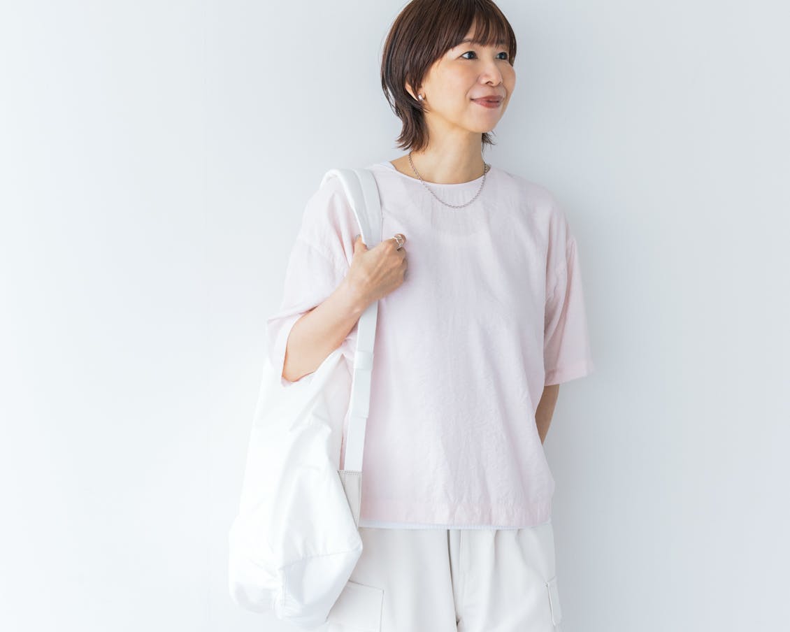 北欧、暮らしの道具店　「涼しさも、品のよさも」きれい色のTシャツブラウス 涼しさも、品のよさも」きれい色のTシャツブラウス（エクリュ