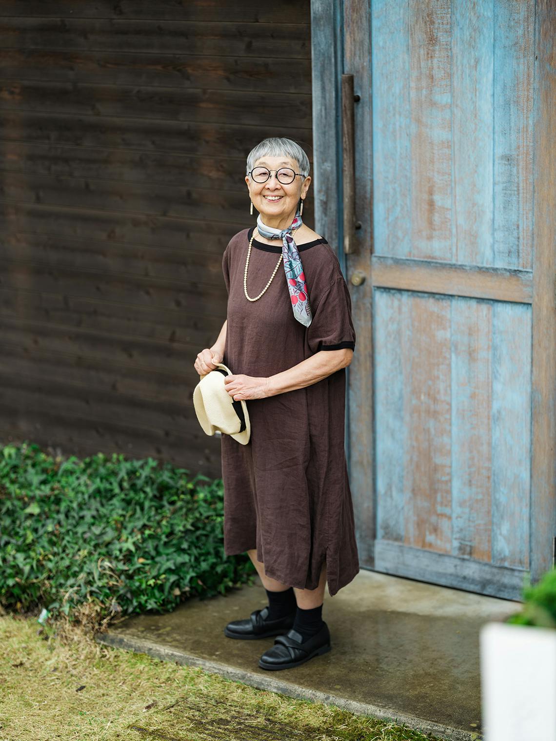 德田民子さんのスカーフ使い】いつものコーデに新しい風が吹く。4つの