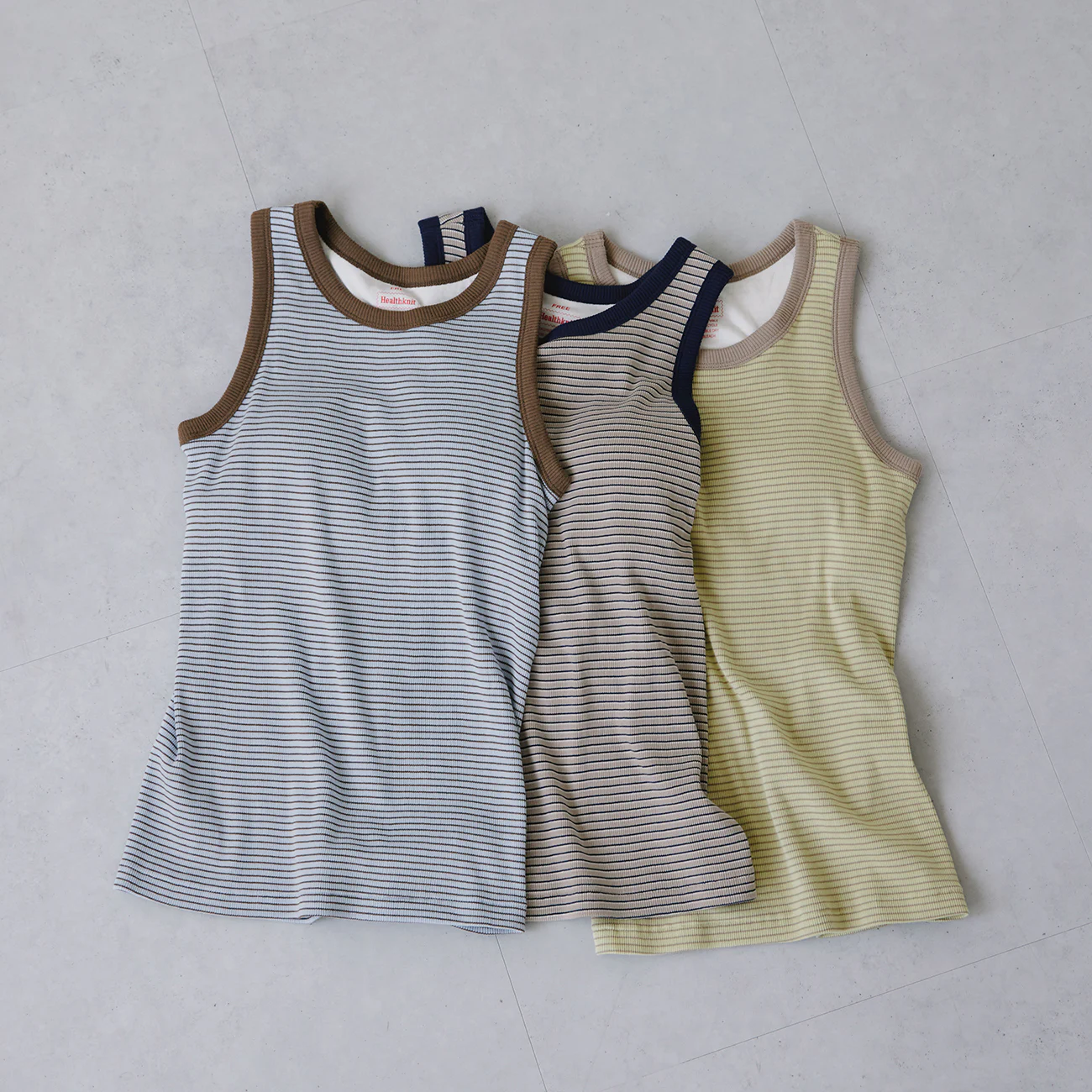 Healthknitのリブボーダーシリーズ
