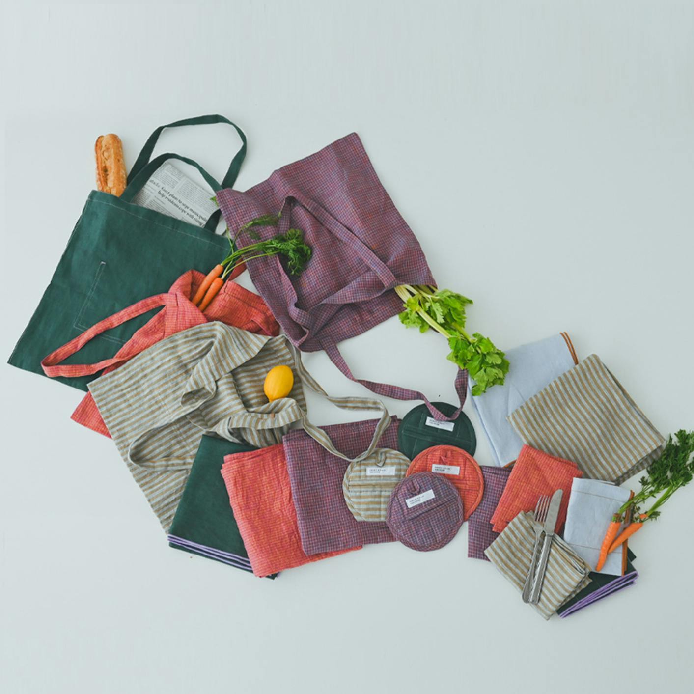 【新商品】新生活のはじまりに！ 自分の好きを組み合わせて彩る「キッチンリネンシリーズ」が誕生しました