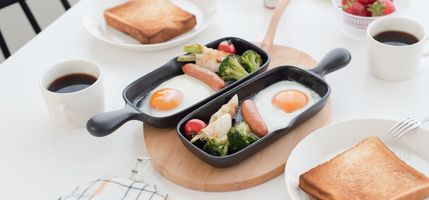 グリルで一品作れる萬古焼のプレート