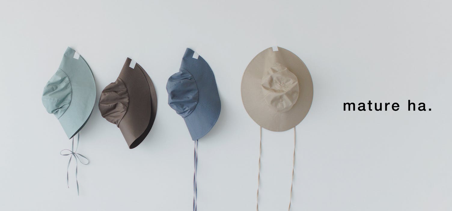 大人なニュアンスカラーの「夏ハット」