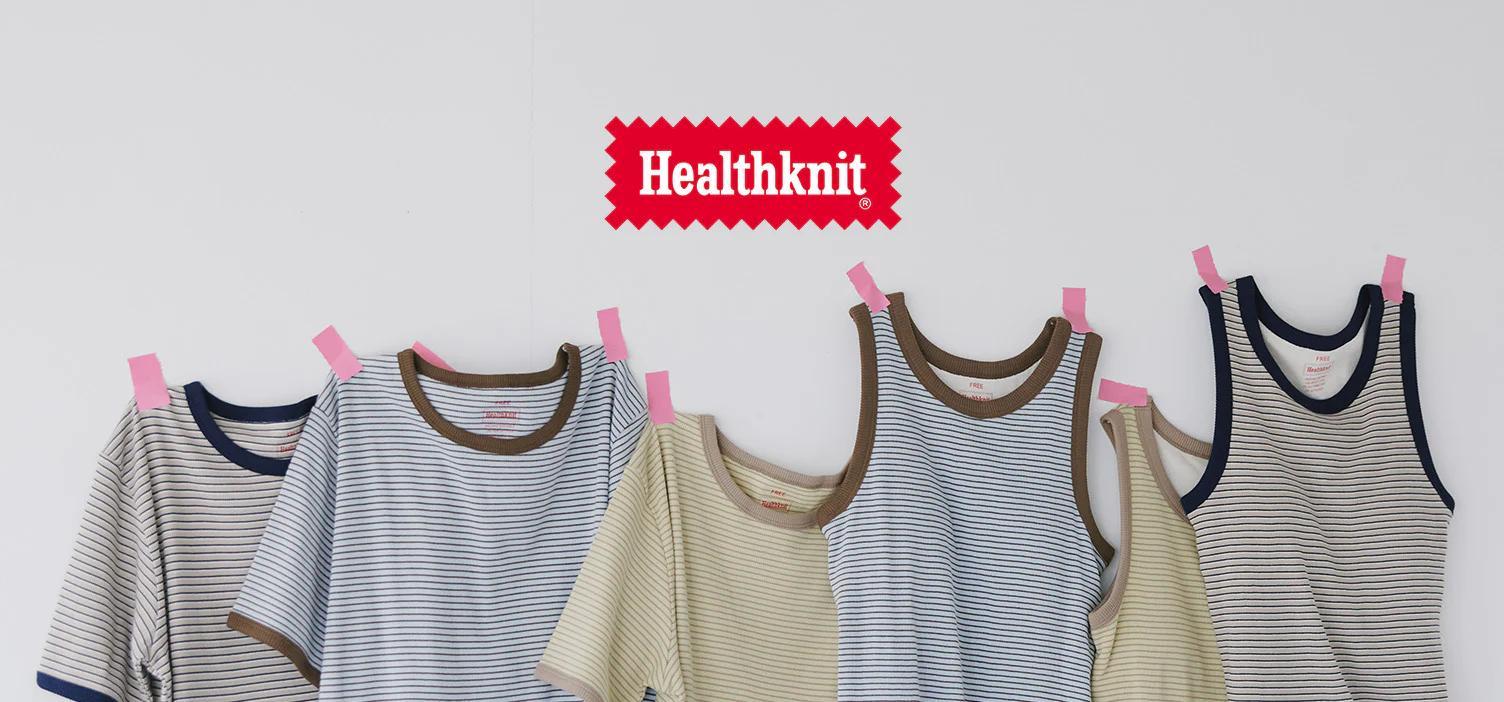 毎日着たくなる心地よさ、Healthknitのリブボーダーシリーズ