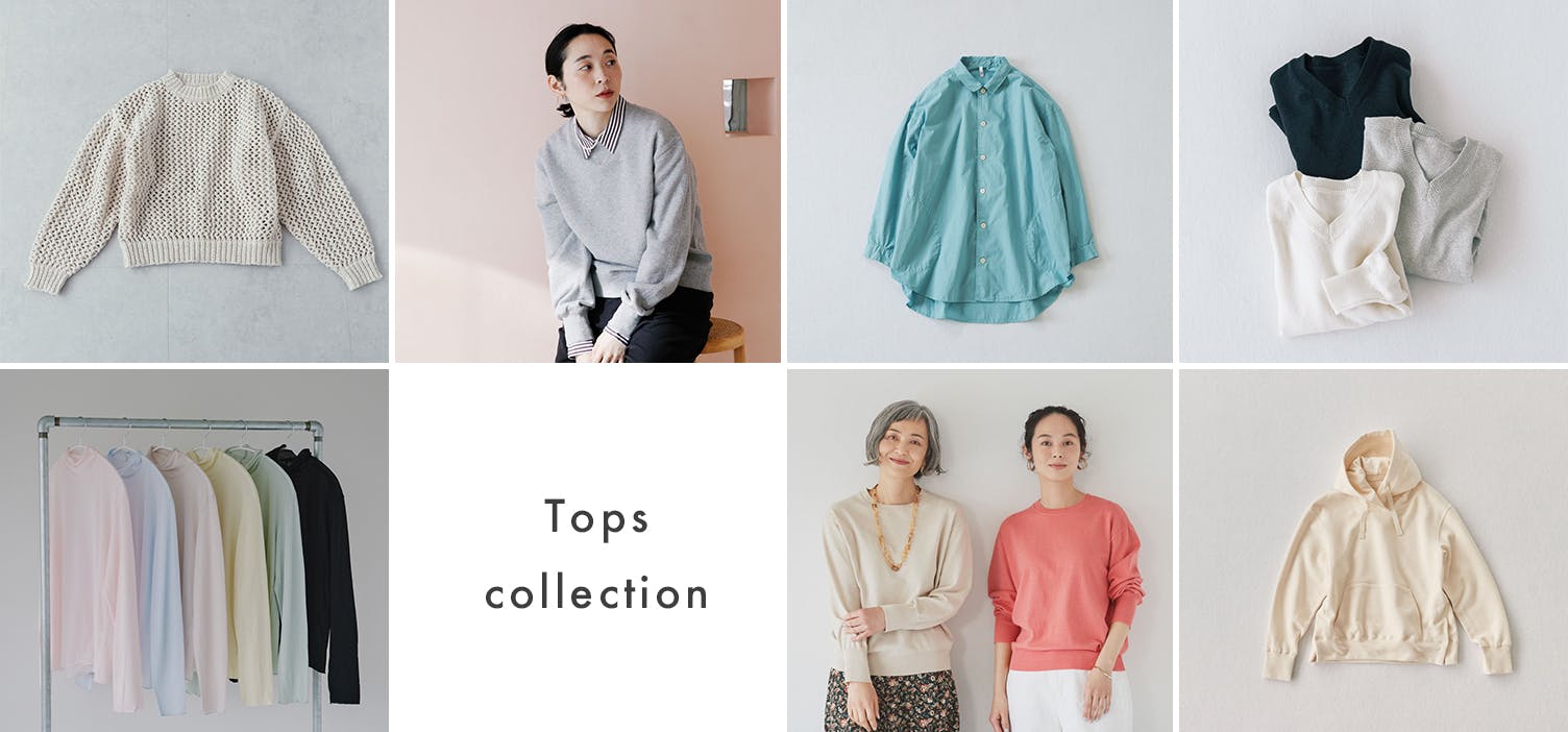 当店の春トップス集めました。