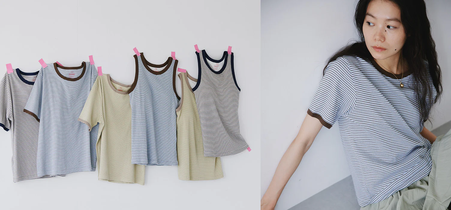 毎日着たくなる心地よさ、Healthknitのリブボーダーシリーズが新登場！
