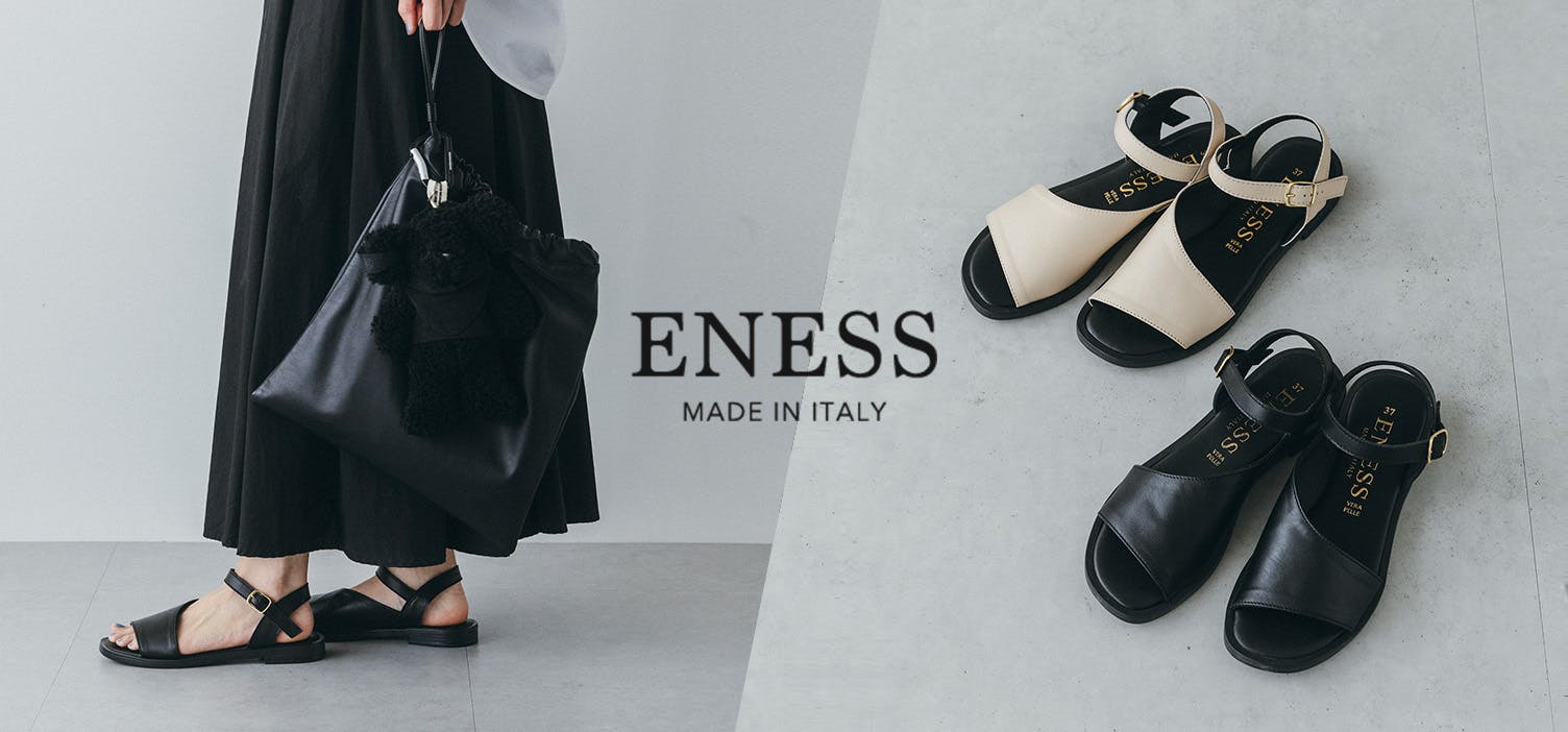 当店人気ブランド「ENESS」から、上質レザーのフラットサンダルが新登場！
