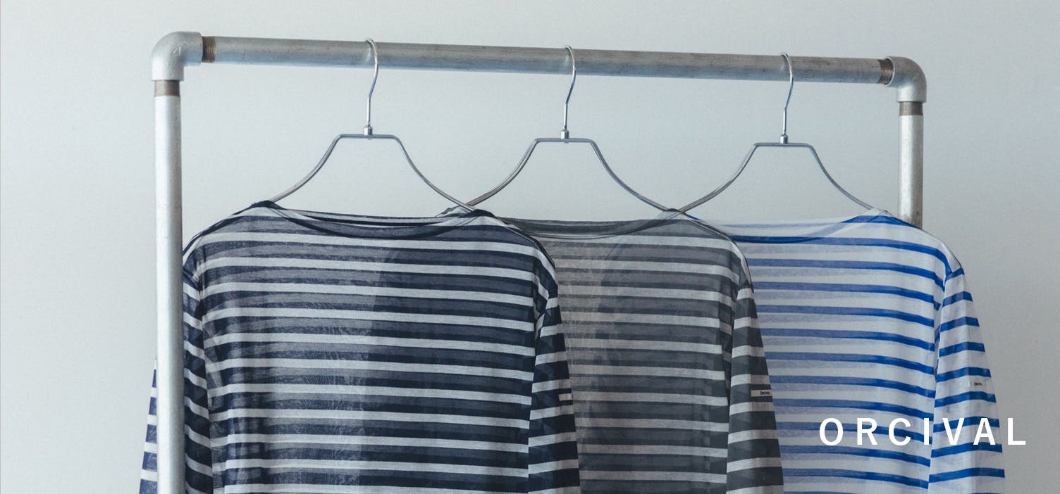 ORCIVALから、シアー素材のボーダーカットソーが新登場