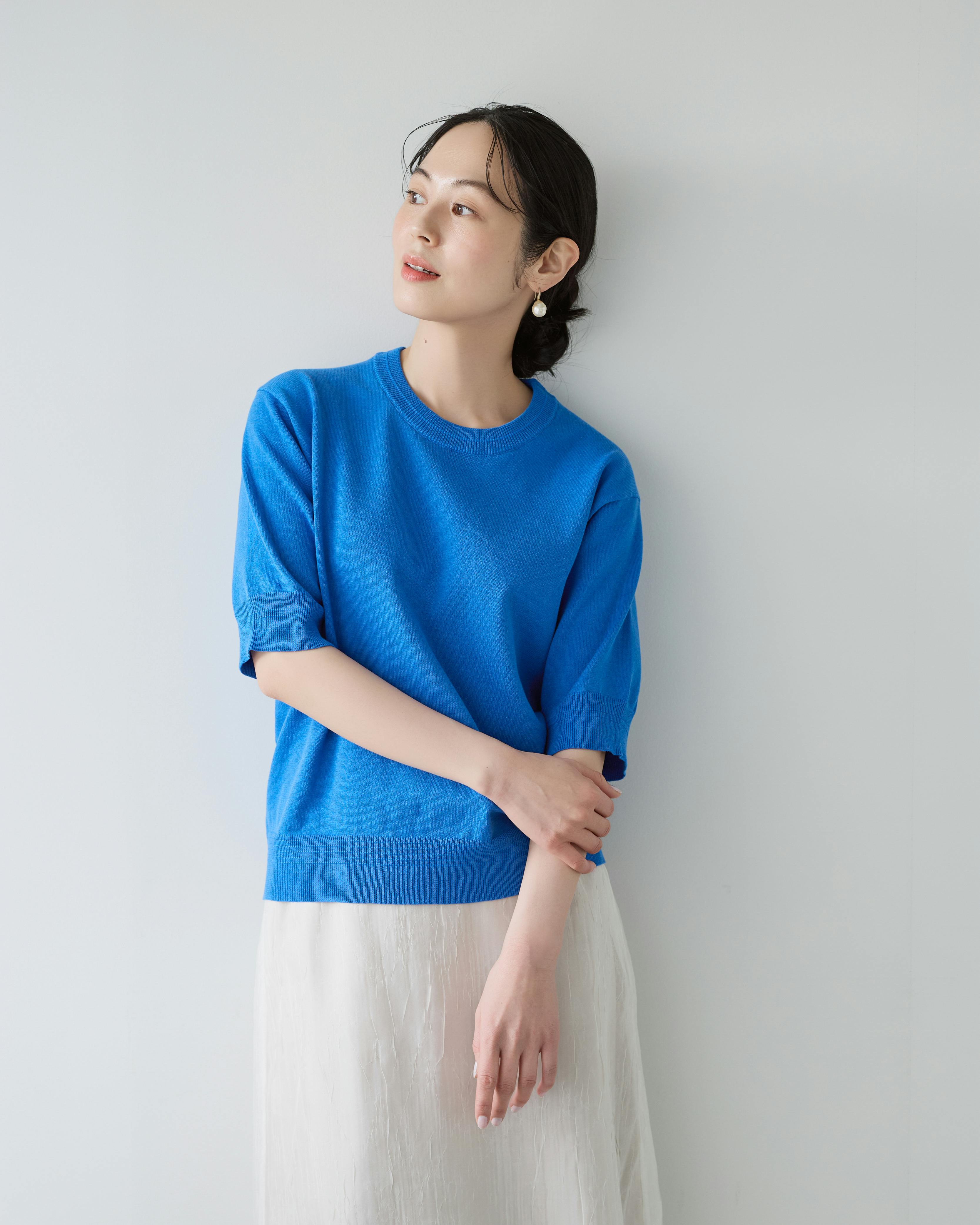 美品 北欧暮らしの道具店 ブラック 半袖なニット - メルカリ