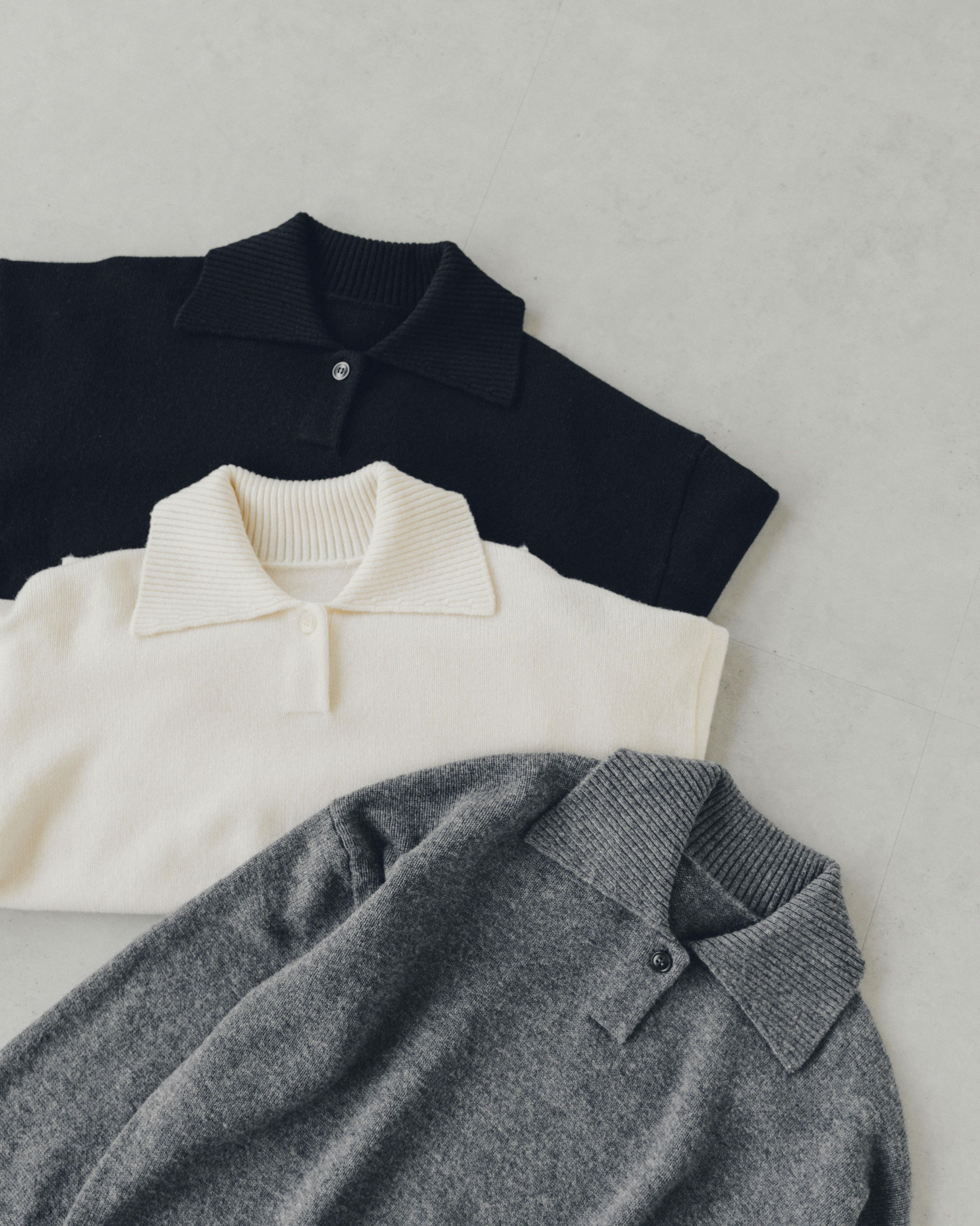 新品タグ付き❤️北欧暮らしの道具　洗えるウールの襟付きニット　アイボリー 新商品】ほんのひとさじの甘さを。洗えるウールの襟付きニットができ