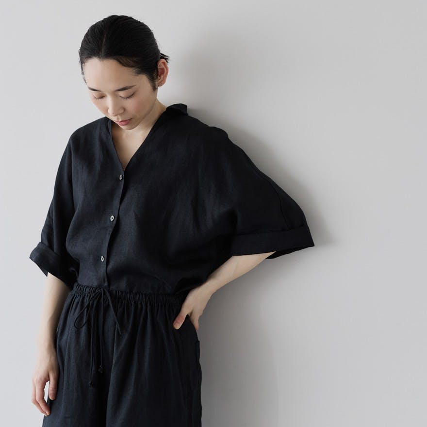 【新色追加＆再入荷】毎年大人気の「フレンチリネンのセットアップ」に、新色ブラックが仲間入り！