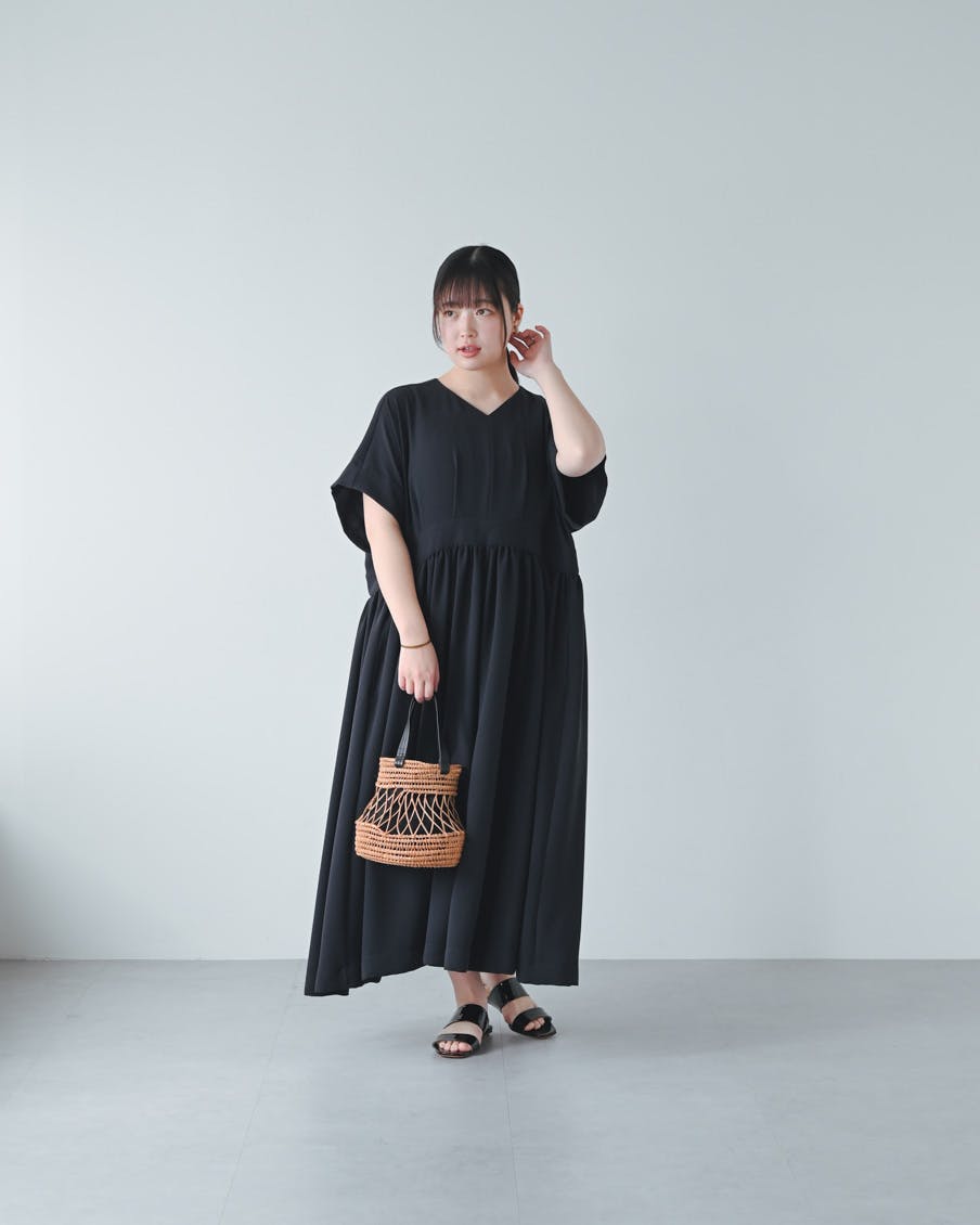 foufou たっぷりギャザーのカシュクールワンピ☆美品 美品】 foufou / フーフー | THE DRESS - waltz - #05 cache-coeur one