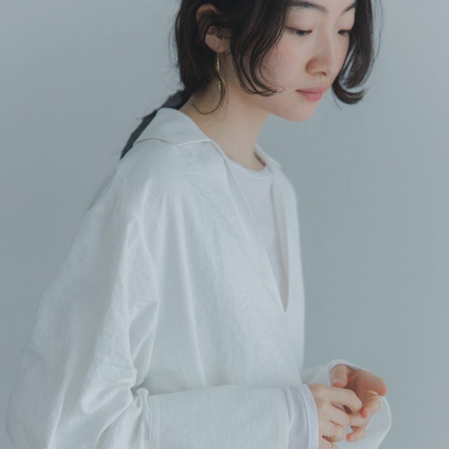 【新商品】さらっと着るだけで、自然と整う。 とろみ素材のブラウスができました